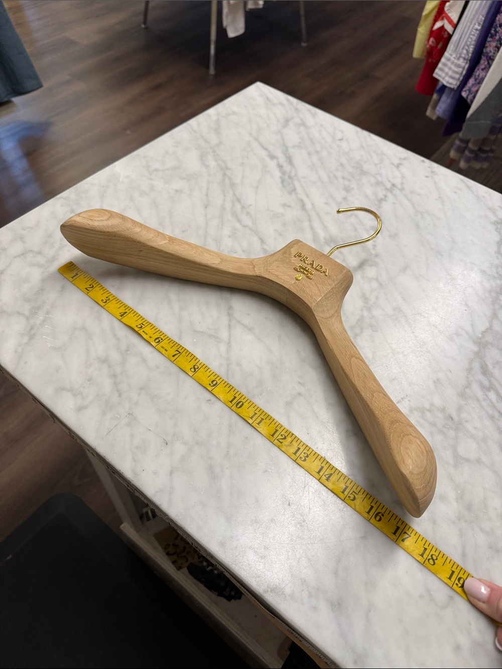 PRADA Large Wooden Hanger for Jacket Sports Coat or Blazer - Picture 5 of 6